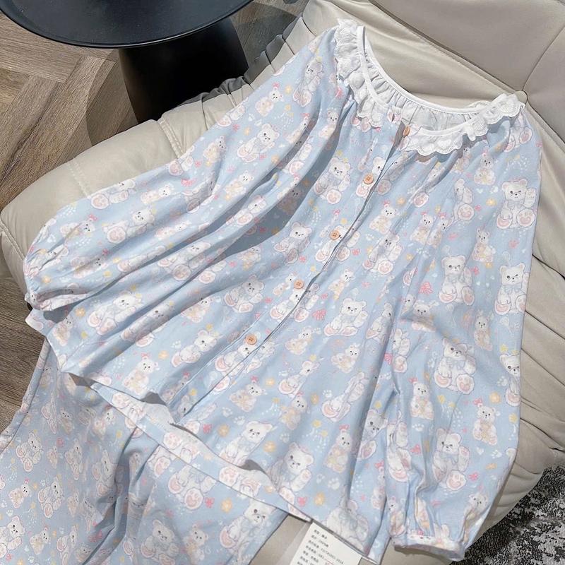 Product Introduction of Hạ Vy- Set thô hoạ tiết gấu trắng 7