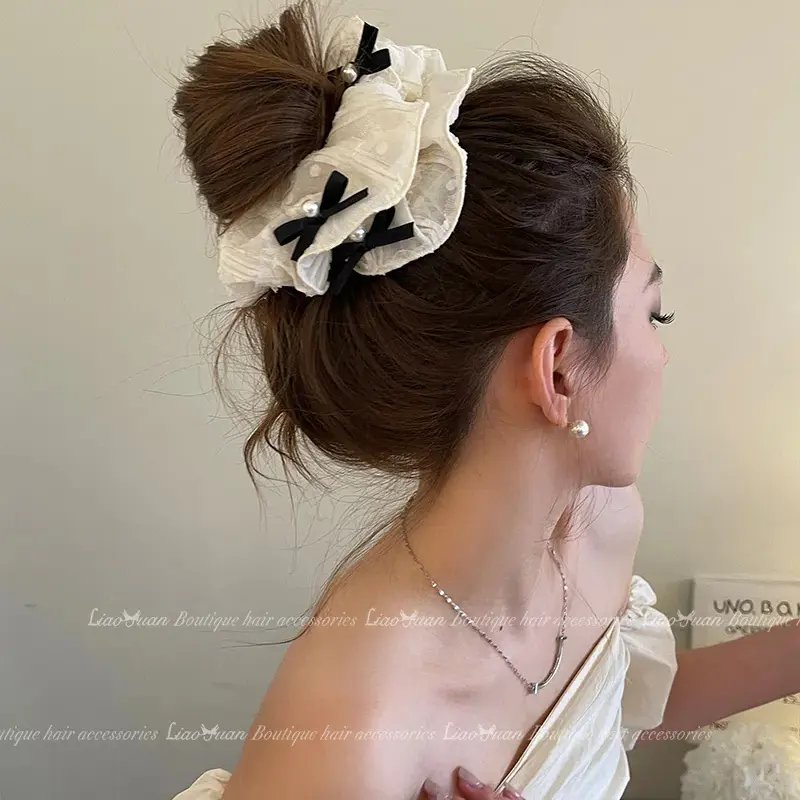 Scrunchie Dây Buộc Tóc, Phong Cách Múa Ba Lê Thanh Lịch, Dành Cho Nữ, Phong Cách Mới, Dây Buộc Tóc, Phụ Kiện Tóc Thời Trang Thun Women 1
