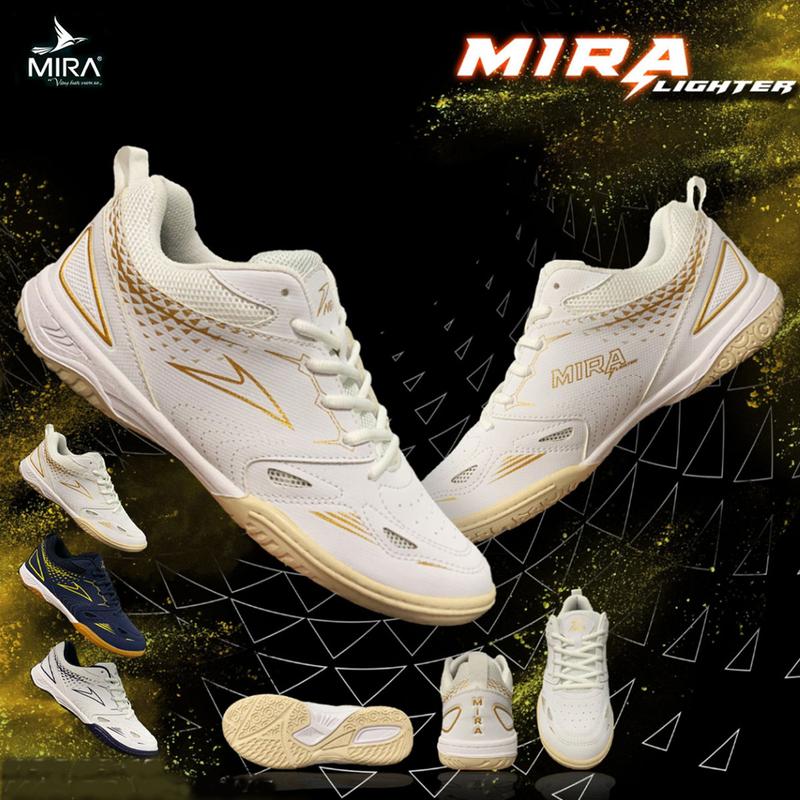 [Đặt Tiến 1 Size] Giày Thể Thao Cầu Lông, Bóng Chuyền Mira Lighter Phù Hợp Nam Nữ, Được Khâu Full Đế Nam Sneaker Sport Vợt giay  caulong Tập Thể Dục