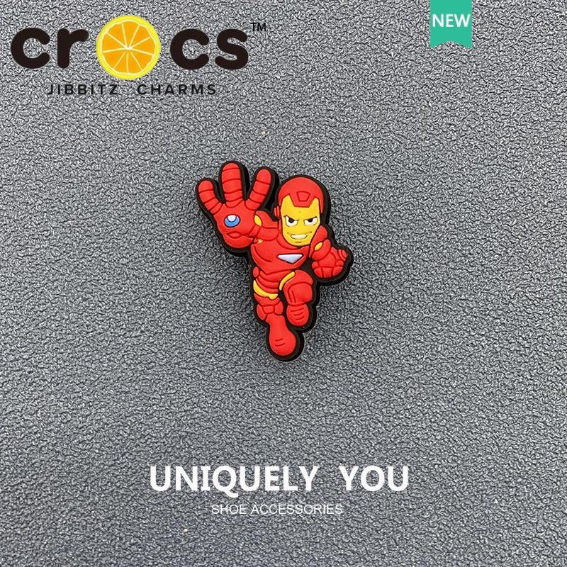 Charm Jibbitz Chữ Thập, Chủ Đề Marvel, Phụ Kiện Có Lỗ Hoa, Thích Hợp Cho Giày, Liên Minh Huyền Thoại, Thiết Kế Nút 6