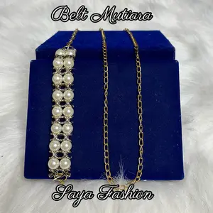 Belt Mutiara Rantai Ikat Pinggang Fashion Acc Kasual