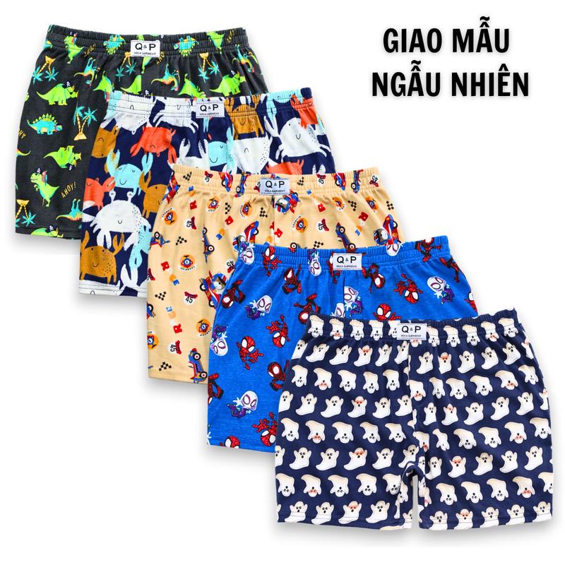 COMBO 5 Quần Đùi Nam Thun Nhiều Họa Tiết Mặc Ngủ Mặc Nhà Đi Dạo Thoáng Mát Menswear Cotton Áo Áo Thun Top đồ  ngủ