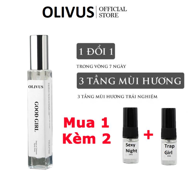 Tinh dầu nước hoa nữ OLIVUS Good Girl 10ml Tặng  trap girl 2ml + sexy night 2ml