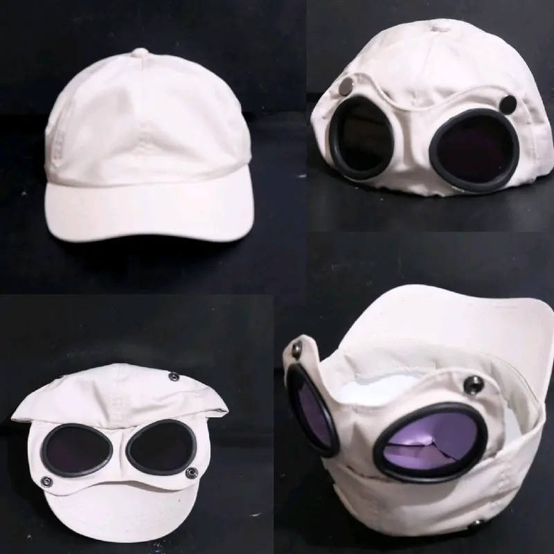 Topi Baseball kacamata hand made topi pria topi wanita topi golf GOGGLE CAP Topi Bisbol mendunia polos hitam webbing random 5