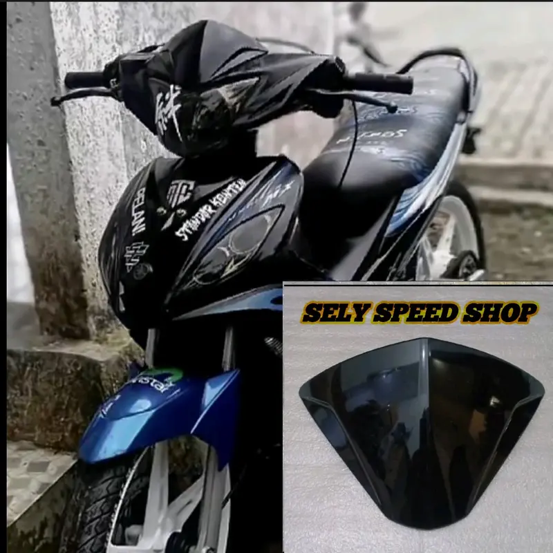 Sely Speed Shop Visor Jupiter MX Old & New Bahan Tebal Anti Pecah Sudah Dilengkapi 3M untuk Motorcycle 0