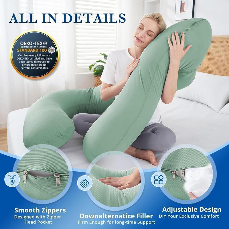 TikTok Shop Cooling Pillows for Sleeping U Shaped Full Pillow Pillow Green Maternity Pillow for Haves Sage