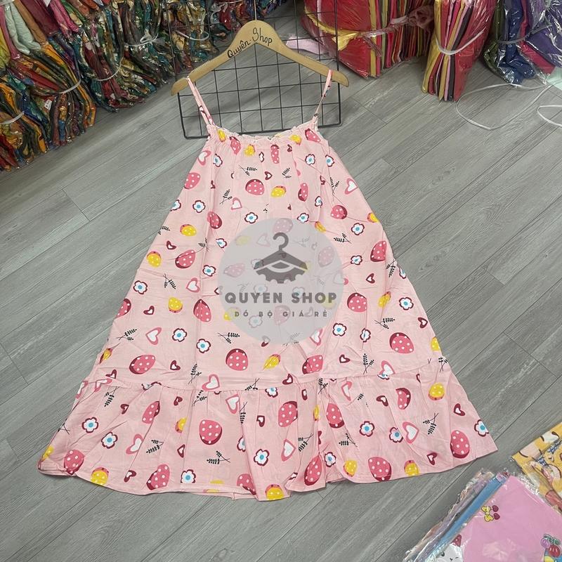 ĐẦM 2 DÂY TOL LANH, Đầm mặc nhà có đuôi cá, PHOM 40kg-60kg 6
