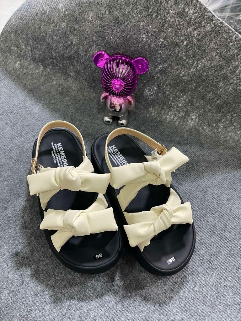 Product Introduction of Sandan 2 quai thắt nơ,đế cao 5cm,chân quai có may viền xung quanh chất chấn. (chân tròn tăng dùm shop 1size) 6