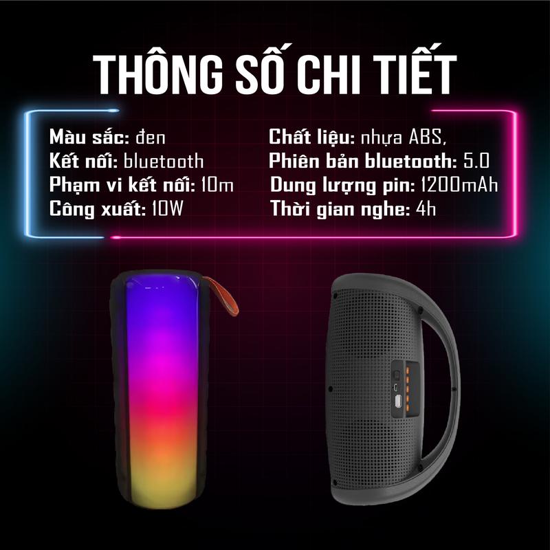 Loa Bluetooth MS-2214BT Dòng loa chuyên nghe nhạc, tối giản trong thiết kế hình trụ tích hợp đèn LED tinh tế, công suất tốt, dung lượng PIN lớn 8