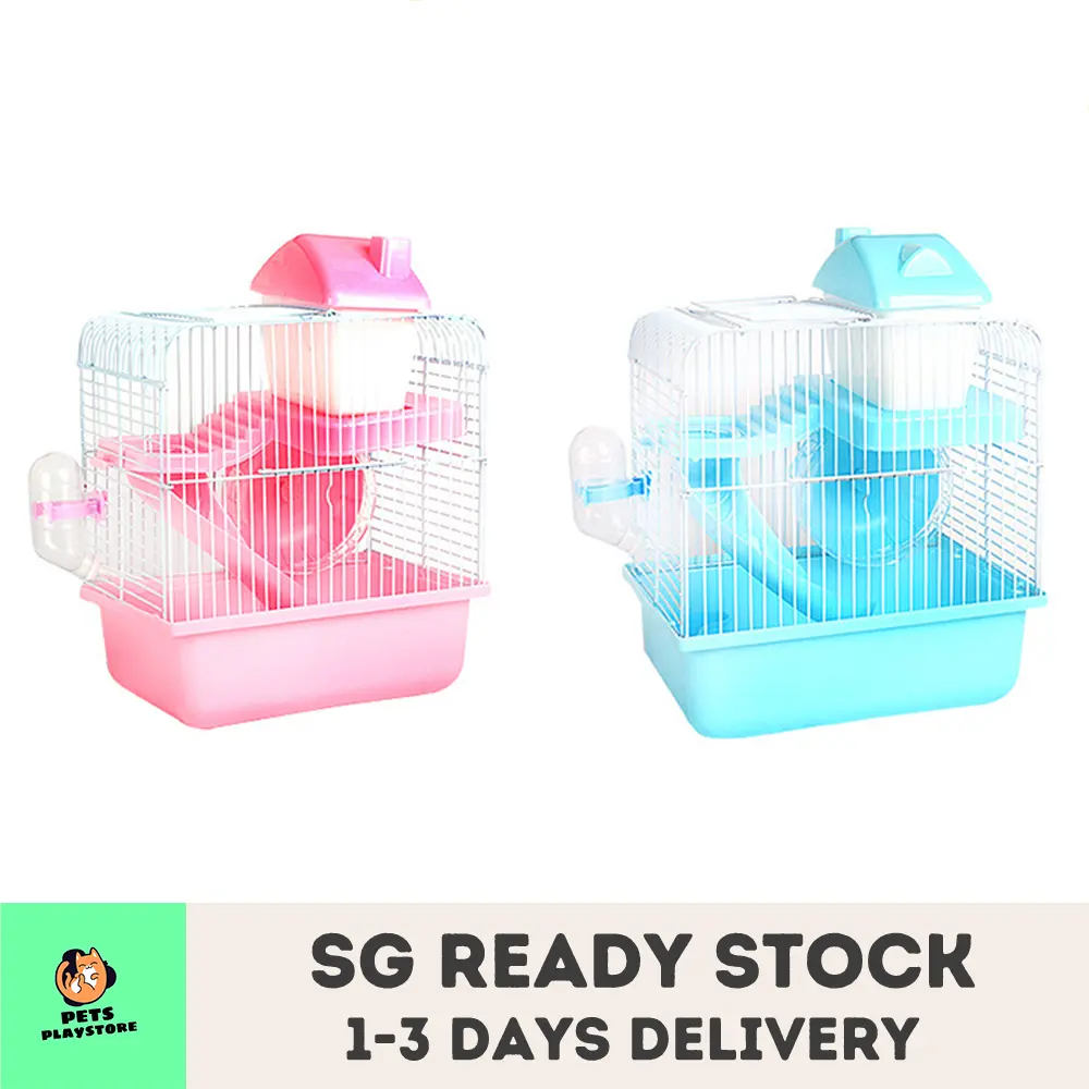 Hamster Cage Hamster House Double-Deck Deluxe Villa Countryside Charm Travel Outdoor