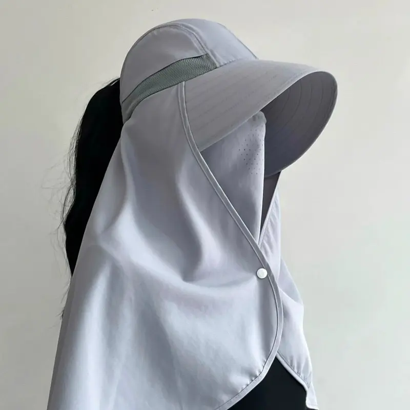 Mũ Chống Nắng, Có Mặt Nạ Và Áo Choàng Vai, Bảo Vệ Cổ Mở Rộng Cho Phụ Nữ, Chống Tia UV, Thích Hợp Để Đạp Xe Mùa Hè, Mũ Che Nắng Che Mặt Hoàn Toàn face  cover khẩu  trang  che  trán  và  mặt  nón khẩu trang chống nắng