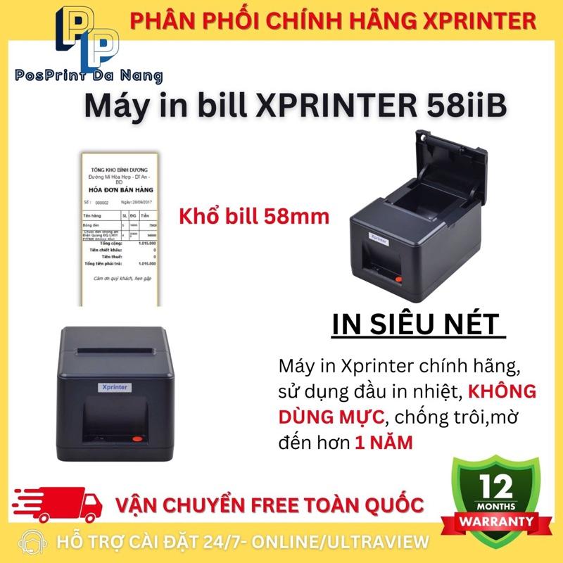 [IN BLUETOOTH] Máy in bill tính tiền Xprinter 58iiB khổ 58mm kết nối điện thoại cổng Bluetooth, máy in bill chính hãng 5