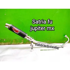 Knalpot racing R9 MUGELLO KARBON untuk motor JUPITER MX OLD NEW KING SATRIA FU KARBU INJEKSI SONIC 125 150 Bulat Motorcycle
