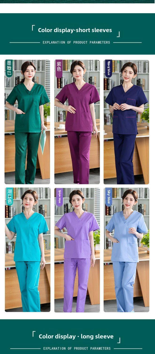 Product Introduction of Nursing Uniforms, Babysitter Uniforms, Short Sleeve, Women, Surgery Gowns, Beauty Salon, Doctor, Work Uniforms, Men, Surgery Room, Scrub Uniforms, Long Sleeve Sets 5