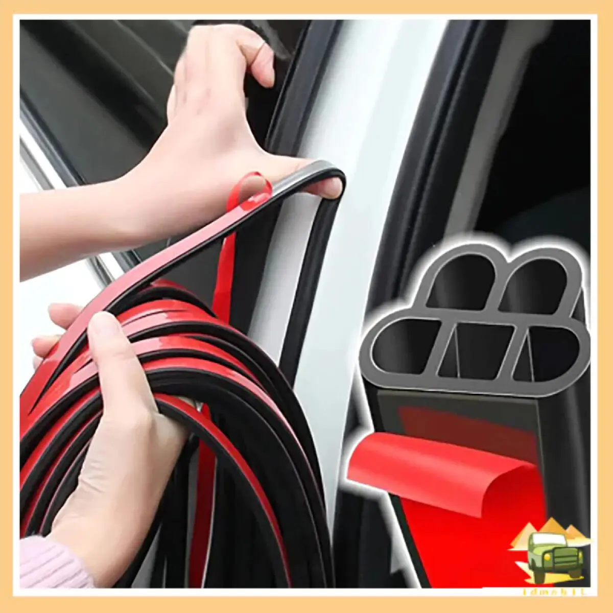 【10M】Karet Peredam Pintu Mobil Karet Pintu Mobil Universal List Pelindung Pintu Pengurangan Hitam Kebisingan Dan Penyerapan Guncangan Aksesoris Mobil Car karet  pintu