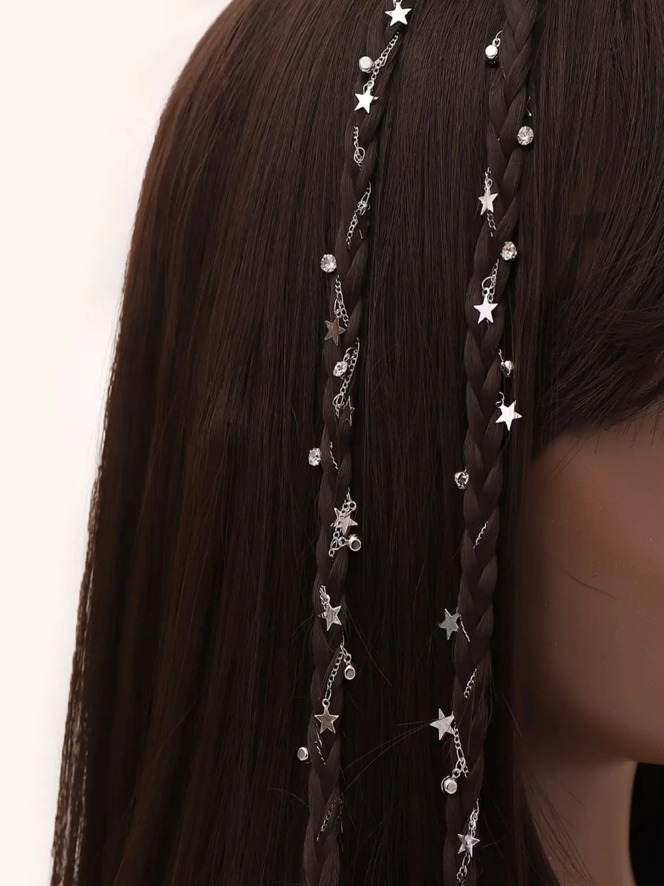 Rhinestone & Star Decor Hair Clip, Elegant Hair Accessories For Women & Girls, Elegant Y2k Style Hairwear For Music Festival