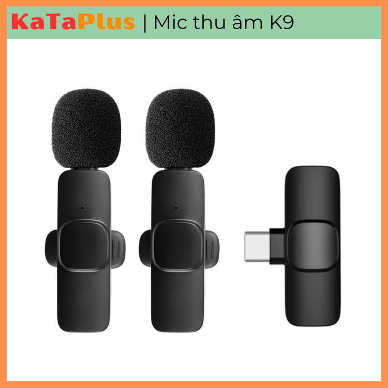 Micro Thu Âm Không Dây K9. Lọc Tạp Âm, Giảm Tiếng Ồn, Cải Thiện Chất Lượng Âm Thanh Livetreams, Quay video, Làm Vlog micthu  am