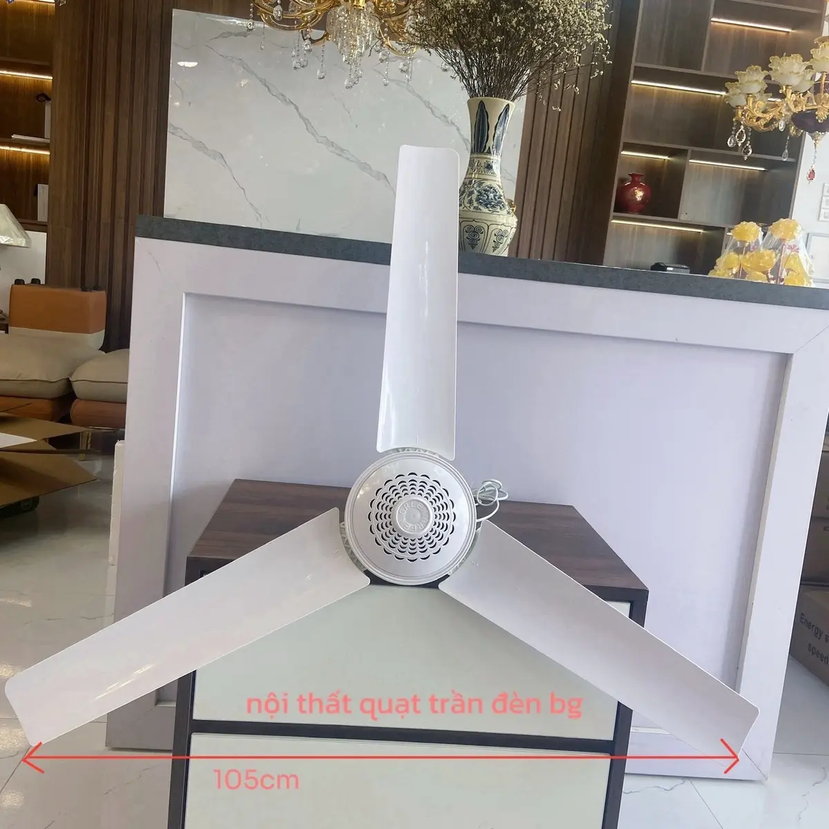 (Nội Thất Quạt Trần Đèn BG )     Quạt Trần mini 3 cánh mã 1050 CÁNH Vuông  sải cánh 105 cm QuạT Fan
