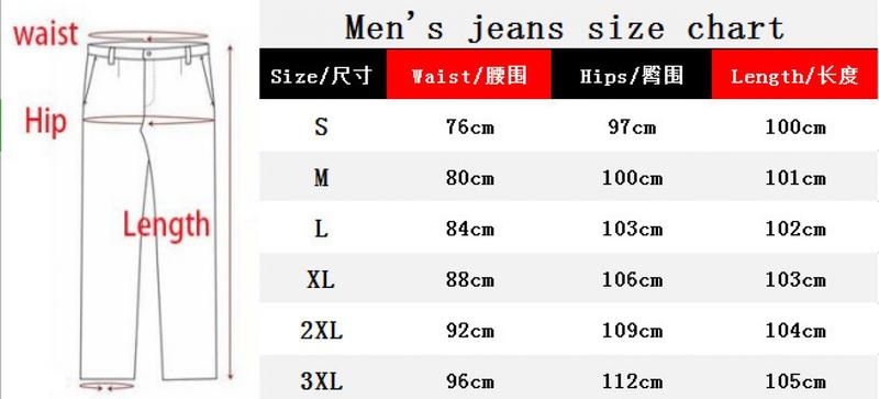 Product Introduction of Men's jeans ripped model casual slim fit skinny men's all-match street fashion 34