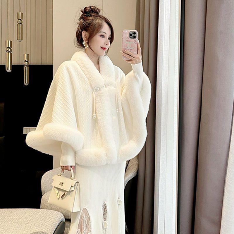 Áo Choàng Mới, Phong Cách Trung Quốc Cộng Hòa, Lót Lông Cừu, Dày Dặn, Sườn Xám Khăn Choàng 2024, Cao Cấp Và Thanh Lịch, Thích Hợp Cho Mùa Thu Và Mùa Đông, Áo Khoác Ấm Áp, Chất Liệu Nhồi Bông Nữ Top 1
