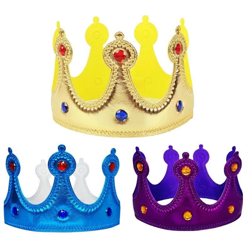 Adult Kids Cape King Prince Cosplay Costume Crown Shawl Parent-child Activity Party Performance Costume Halloween Cloak 4