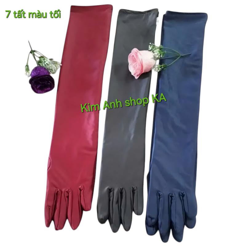 Găng tay chống nắng 2 da 2 lớp dầy dặn thun lạnh - Nhiều màu sắc 3