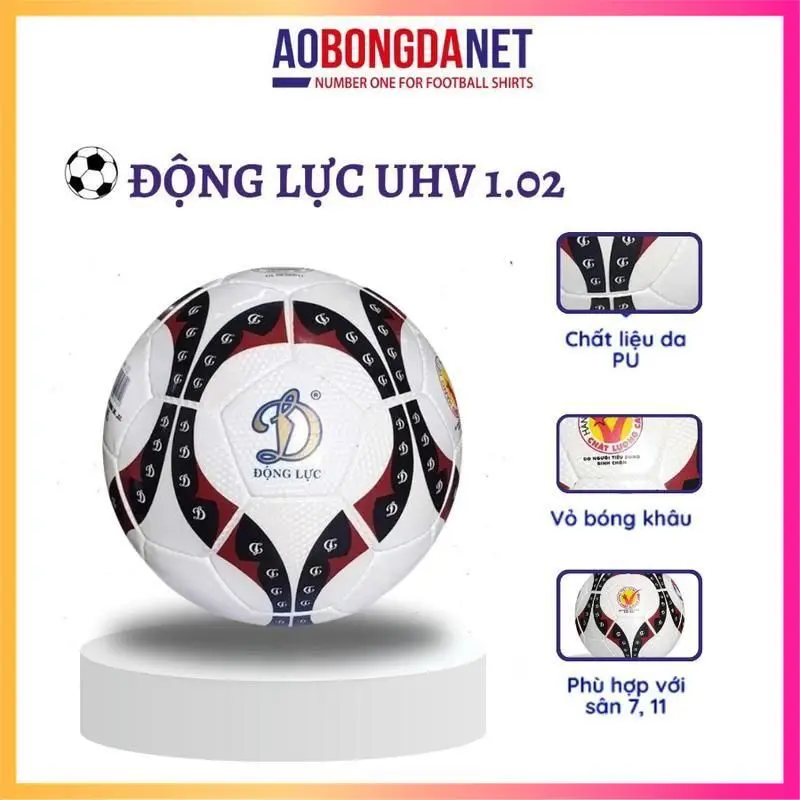 Bóng Động Lực Số 5 UHV 1.02 chính hãnġ. Quả Bóng Đá Size 5 Nhiều Lớp, Chất Da Pu Cao Cấp Tặng Kèm Kim Bơm Túi Lưới, Ruột Làm Từ Cao Su Cao Cấp, Giữ Hơi Tốt Đồng Sport