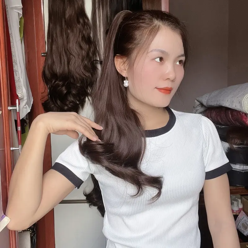 Tóc giả NGOẠM THẲNG CỤP đuôi nhẹ 55cm 2