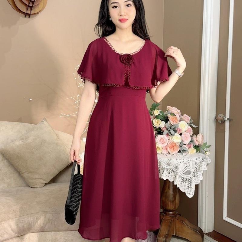 Đầm Trung Niên Linh Trà (LT 634) Trẻ Trung Thiết Kế Trang Nhã Thanh Lịch Bigsize Đi Làm Đi Tiệc Cho Bà Cho Mẹ