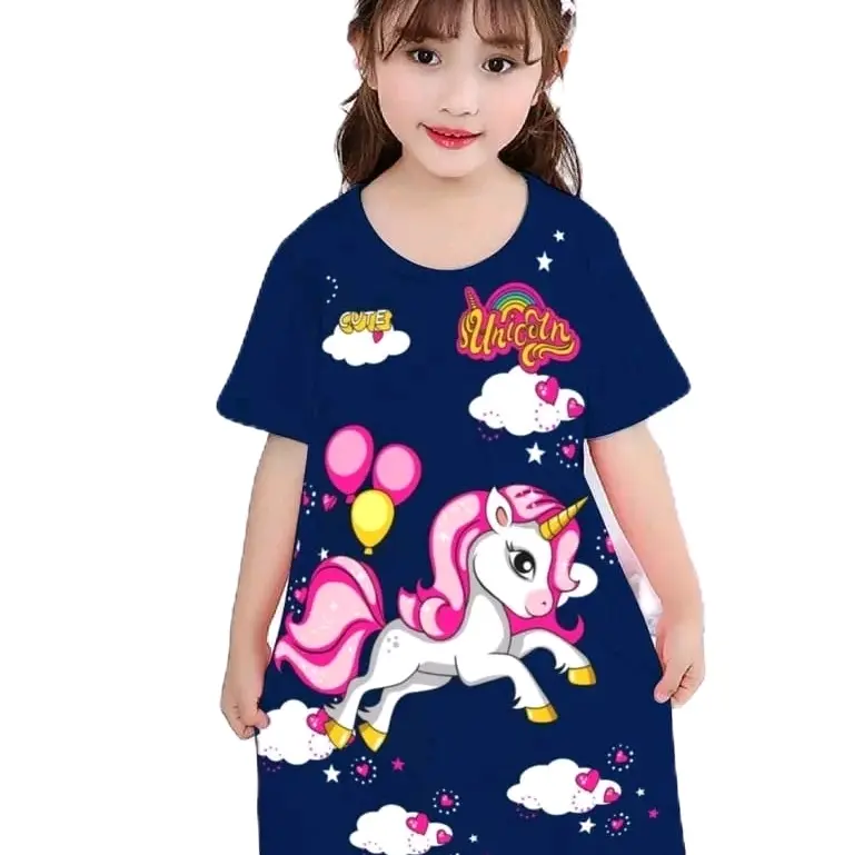Daster Anak Cewek UNICORN AWAN Dress Anak Cewek Usia 1-10 tahun Katun Combed Lembut Perempuan Perempuan Bunda ukuran l usia 7-8 tahun 4-5 tahun