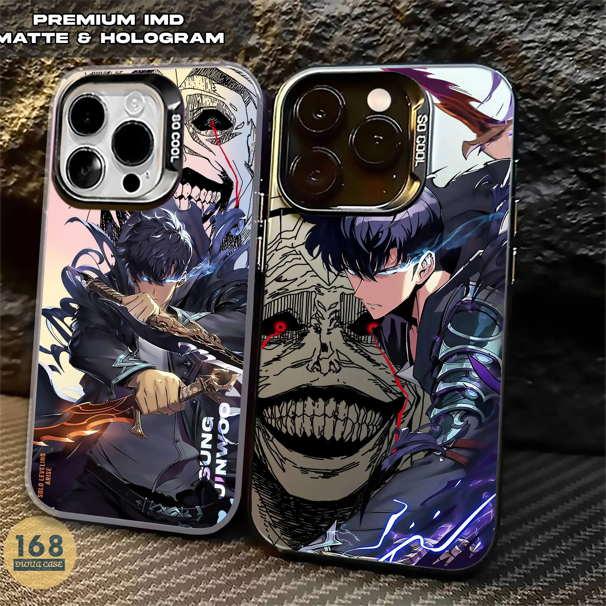 Premium Matte Hardcase IMD for Iphone DU494 Solo Leveling Casing Handphone Hologram Polycarbonate Color