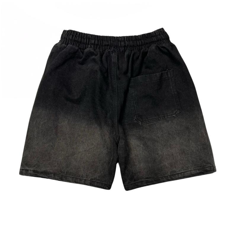 Quần Short Denim Unisex Black Wash - Quần lửng Jean Cotton Cao Cấp Form Trên Gối Blue Streetwear V2 1