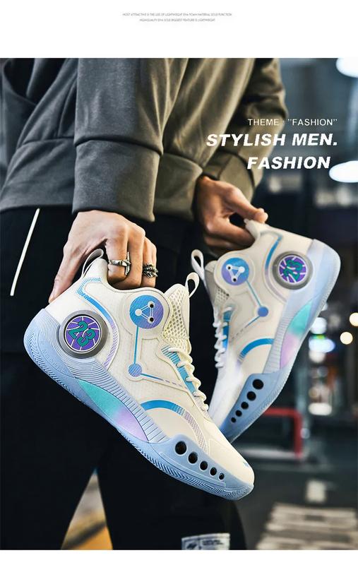 Product Introduction of 2023 new basketball shoes for men breathable mesh sport shoes thick sole anti-slip training sneakers for men size 35-45 30