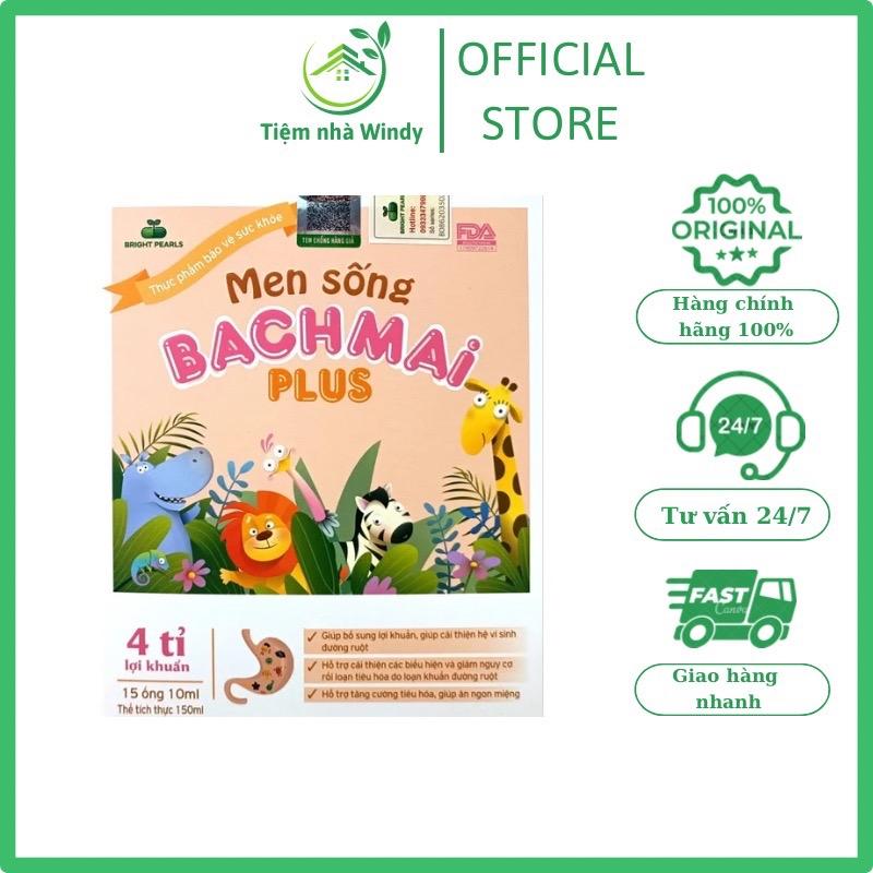Men sống hữu cơ Bạch Mai Plus chứa chất xơ và 4 tỷ lợi khuẩn bé hết táo bón Rối loạn tiêu hóa Biếng ăn Men Vi Sinh