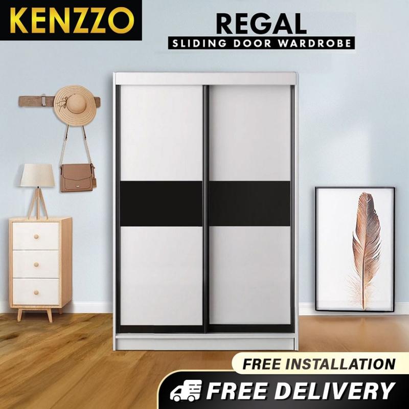 Free Delivery & Installation !! KENZZO 180*120*55 CM 2 doors sliding wardrobe/large wardrobe/cabinet/sliding wardrobe 3