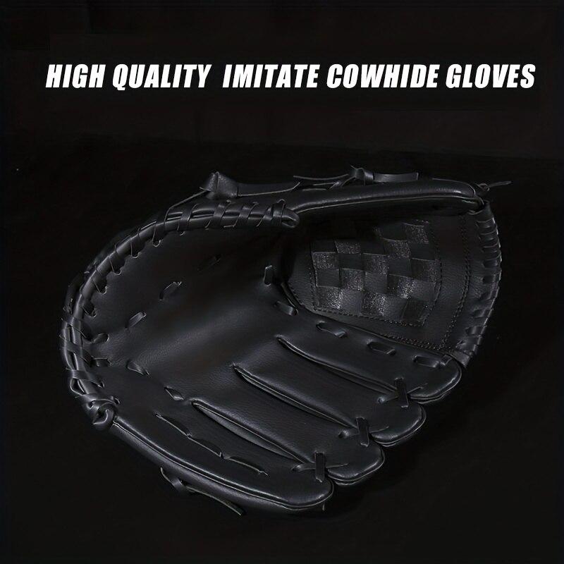Soft & Durable Faux Leather Baseball Gloves - Perfect for Kids, Teens & Adults! 1