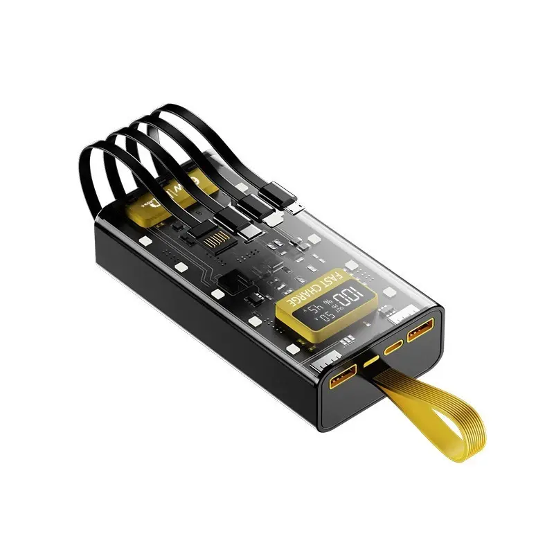 Sạc Pin Dự Phòng 30.000mah Tặng cáp 4 in 1 Sạc Nhanh PD22.5W Tích Hợp 4 Dây Sạc - Đèn Led Chiếu Sáng SP01 sạc  dự 100w 0