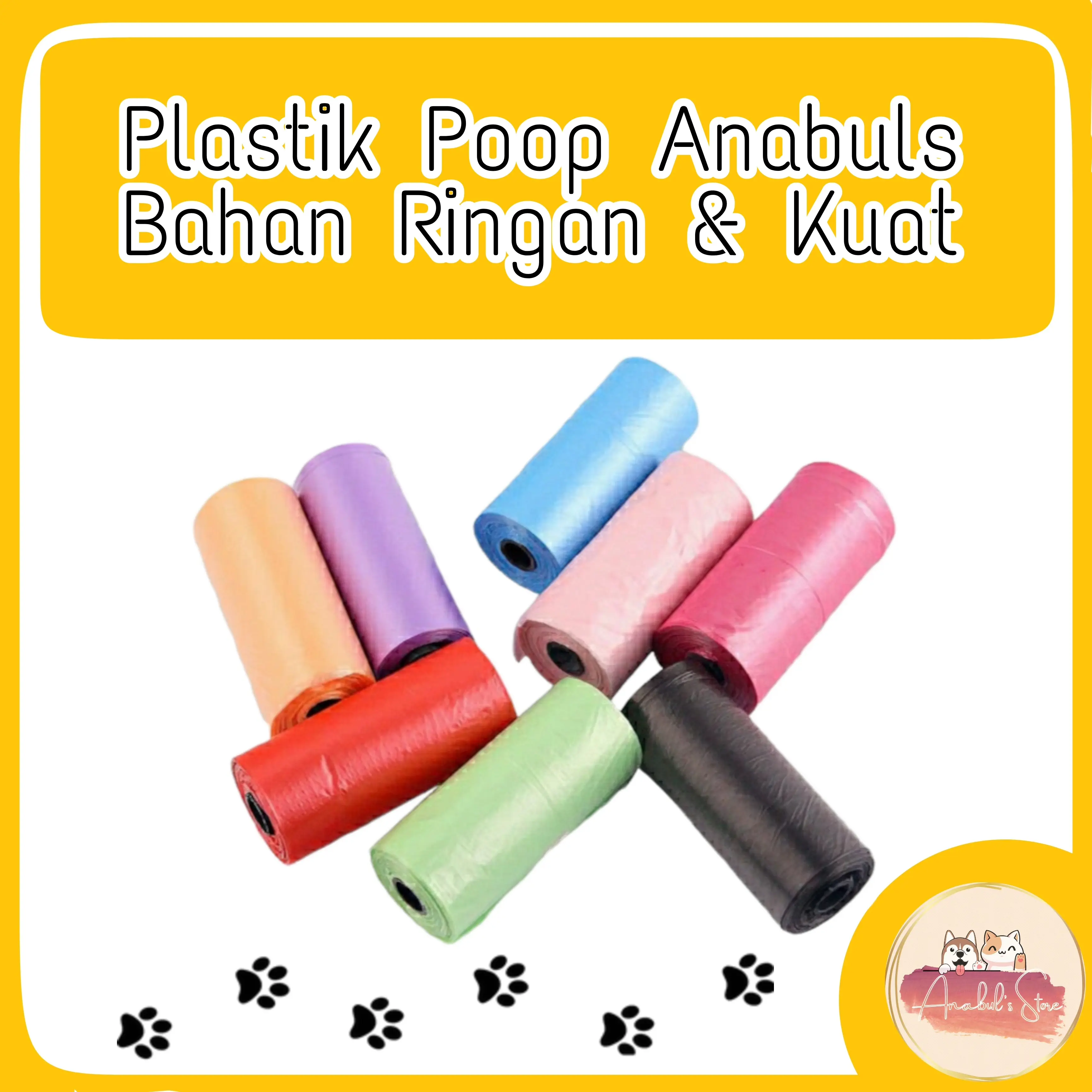 Kantong poop bag cover dispenser + plastik anjing kucing | Plastik Pup Anjing Bone Shape Waste Bag Dispenser