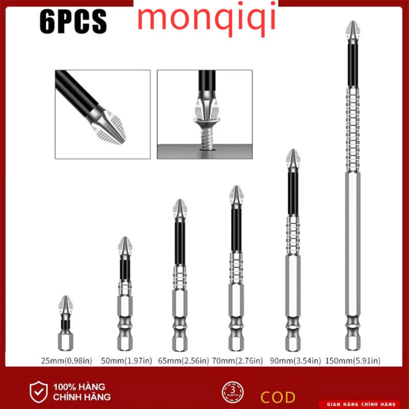  Mũi khoan từ tính loại chéo PH2 đáng tin cậy để vặn vít cường độ cao.Gói 6 bit lô  25L+50L+65L+70L+90L+150L .Mũi khoan chống trượt K5 S2 từ tính mạnh 5A đầu chữ thập chống trượt màu đen máy khoan cầm tay tua vít điện độ cứng cao 