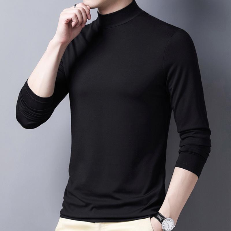 Áo Giữ Nhiệt Nam Cổ Cao 3cm Lót Bông Cotton Dày Dặn Size 48-85kg Ôm Nhẹ Nhàng Giữ Ấm Hiệu Quả Chất Liệu Bông Hoạ Tiết Dơn Giản Size Thường