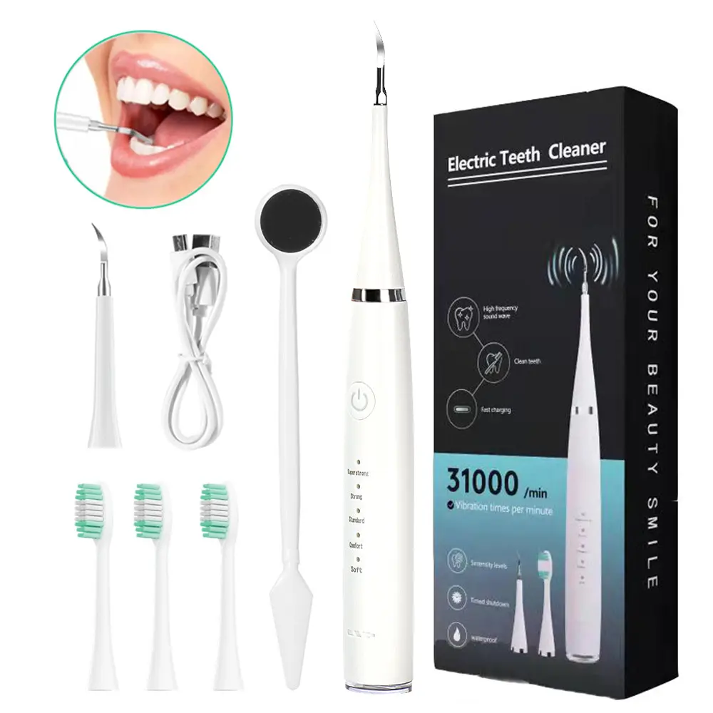 Electric dental cleaner set for home use, six in one electric toothbrush, calculus removal, teeth cleaning and beauty device