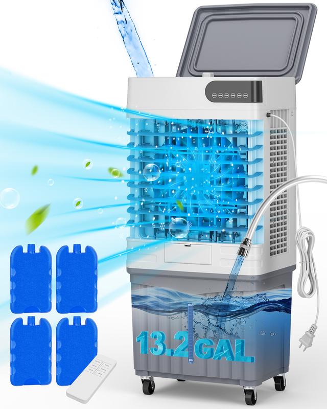 TEHANLD Windowless Portable Air Conditioners, 3600CFM Swamp Cooler ...