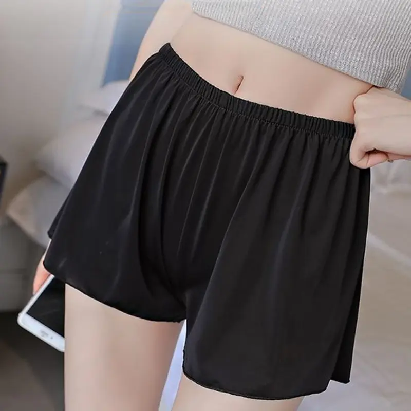 Quần Đùi An Toàn Cho Nữ, Rirqidw, Chống Lộ, Thoáng Khí, Mỏng, Làm Bằng Satin, Liền Mạch, Thích Hợp Cho Đồ Mặc Nhà Và Đồ Lót, Dáng Rộng, Eo Co Giãn, Quần Mini Mùa Hè, Quần Áo Nữ 7