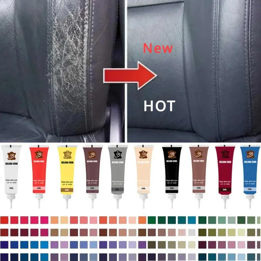 Colored Liquid Leather Repair Kit Shoe Cleaner Paste Car Seats Scratches Cracks Paint 20ml Sofa Renovation Craft Glue Slippers