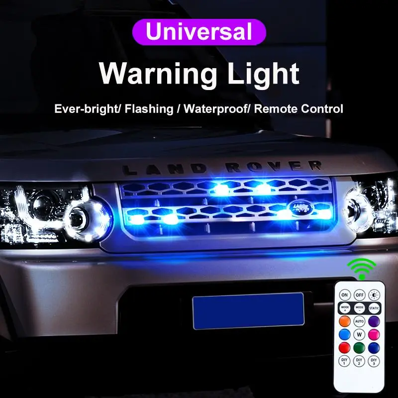 RGB LED Car Strobe Light, Motorcycle LED Flash Position Light, Auto Airplane Helicopter Warning Light, Car Decorative Light 3