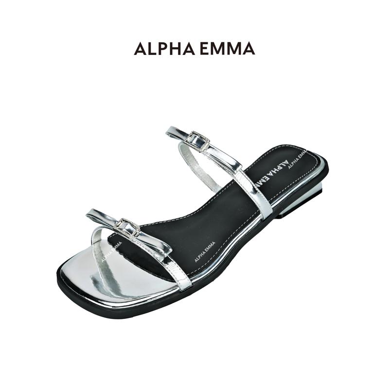 AE Thảo G05 Dép lê tiểu thư hai dây kèm nơ cao cấp DéP Sandal