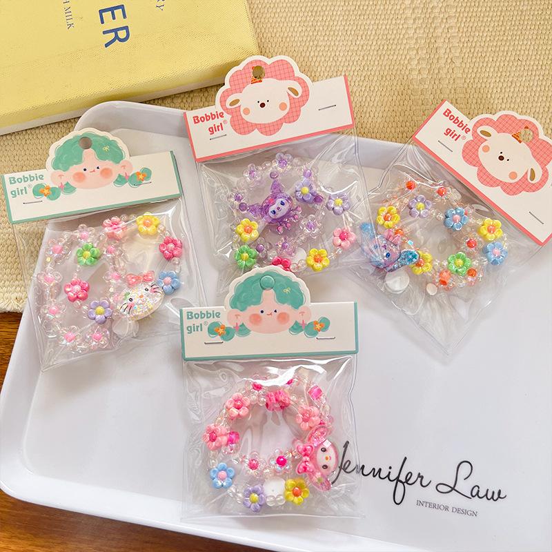 Product Introduction of New cute sanirio beaded bracelet exquisite girl bracelet flower beads CHILDREN'S baby versatile jewelry 6