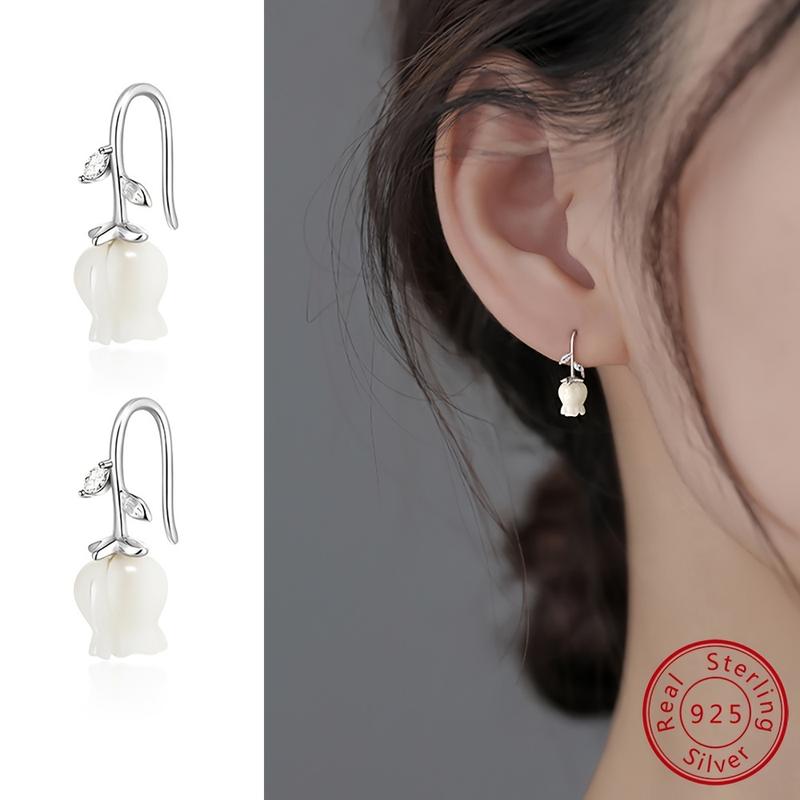 Product Introduction of Elegant Lily of the Valley Earrings - Hypoallergenic Dangle Design - Perfect for Special Occasions 13