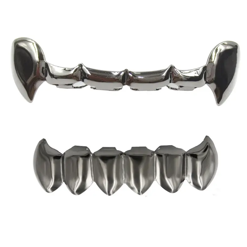 Factory Direct Sales Popular Gold-Plated Hip Hop Tooth Socket Hiphop Gold-Plated Glossy Flat Teeth Hip Hop Gold Teeth @ 0341