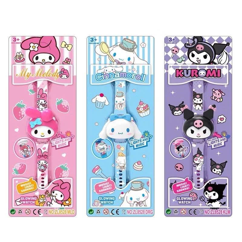 Đồng hồ Led có nhạc phát sáng ban đêm giai điệu biến đổi vui nhộn, điện tử hoạt hình  Kuromi  chất lượng